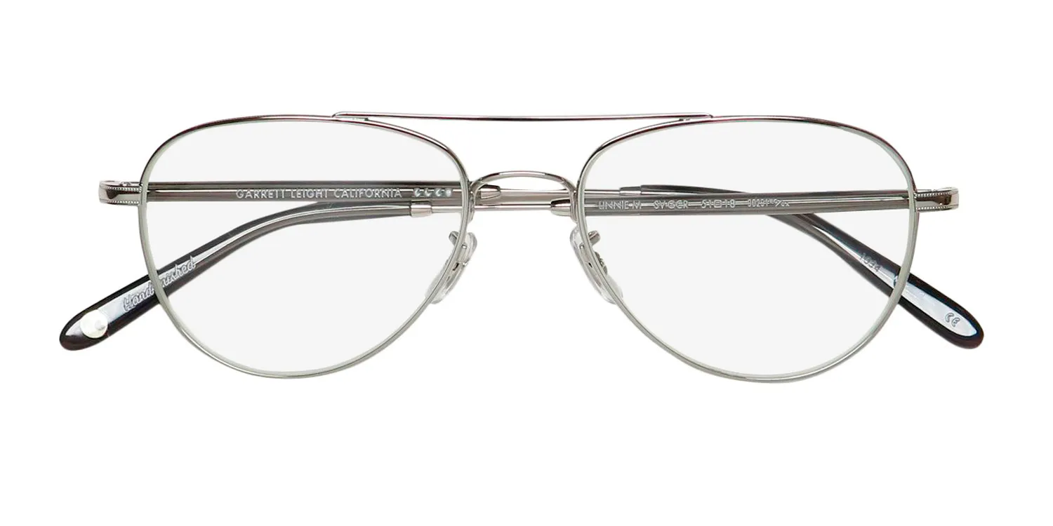 Garrett Leight Linnie Blue Light Technology sv-gcr Eyeglasses Silver 51mm Unisex 2