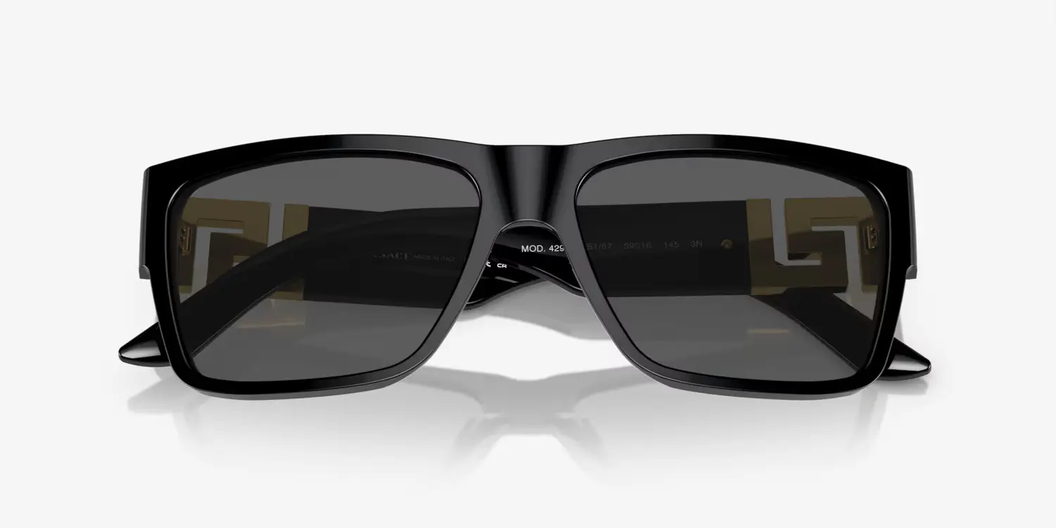 Versace MOD.4296 GB187 Sunglasses Black Gold 59mm Unisex 5