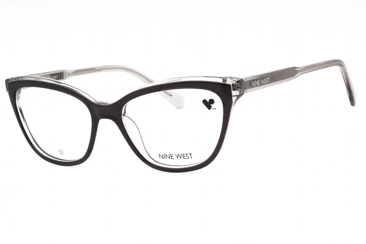 Nine West NW5219 016 Eyeglasses Grey Smoke Laminate 52mm Women