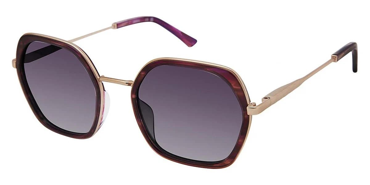 Nicole Miller BARLOW C02 Sunglasses Purple Grain 50mm Women