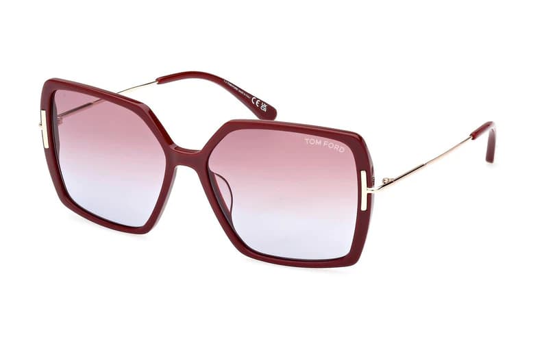 Tom Ford FT1039-F 69Z Sunglasses Shiny Bordeaux 59mm Women