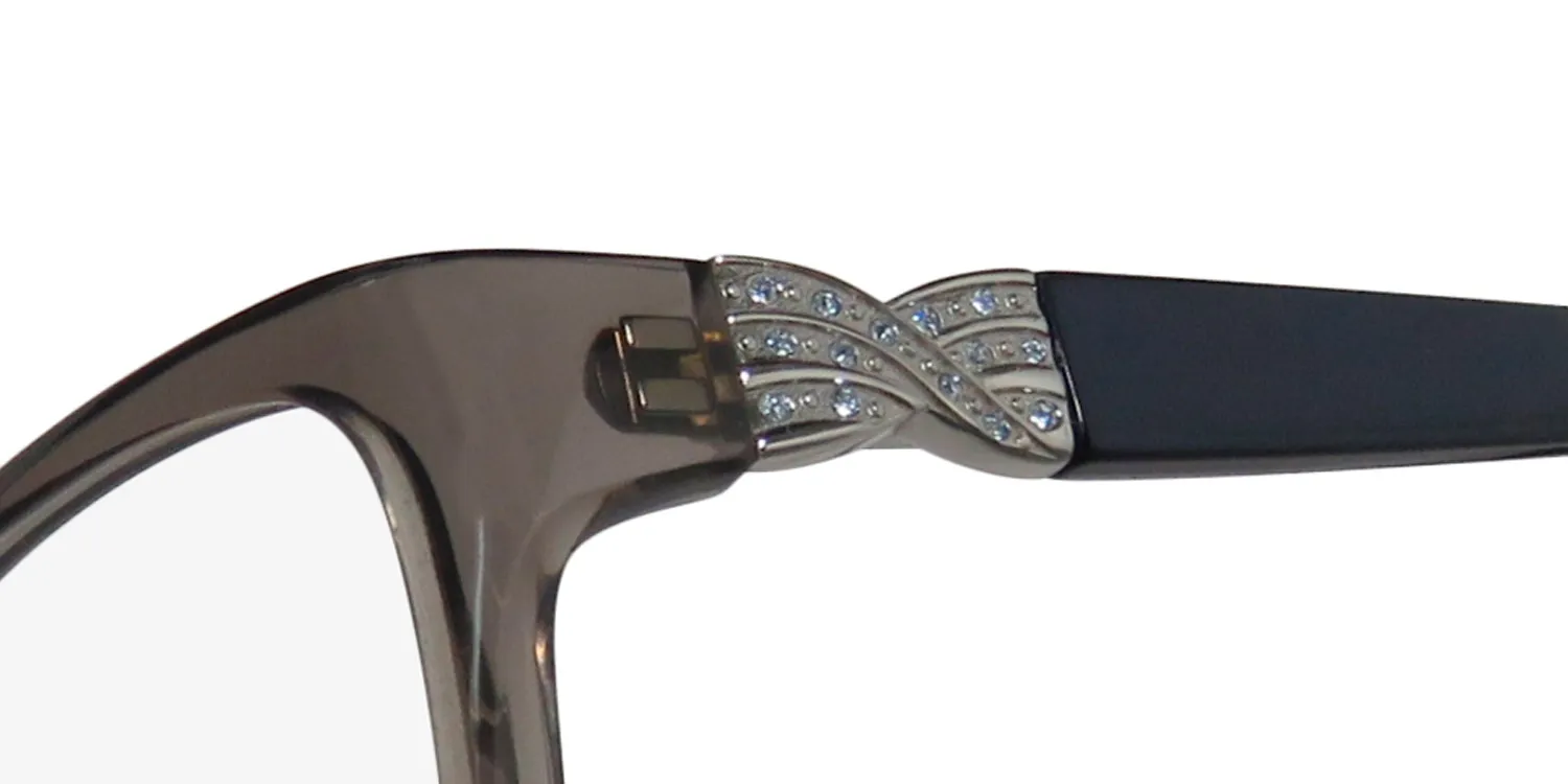 Saks Fifth Avenue 271 0fx8 Eyeglasses Onyx Crystal 51mm Women 6