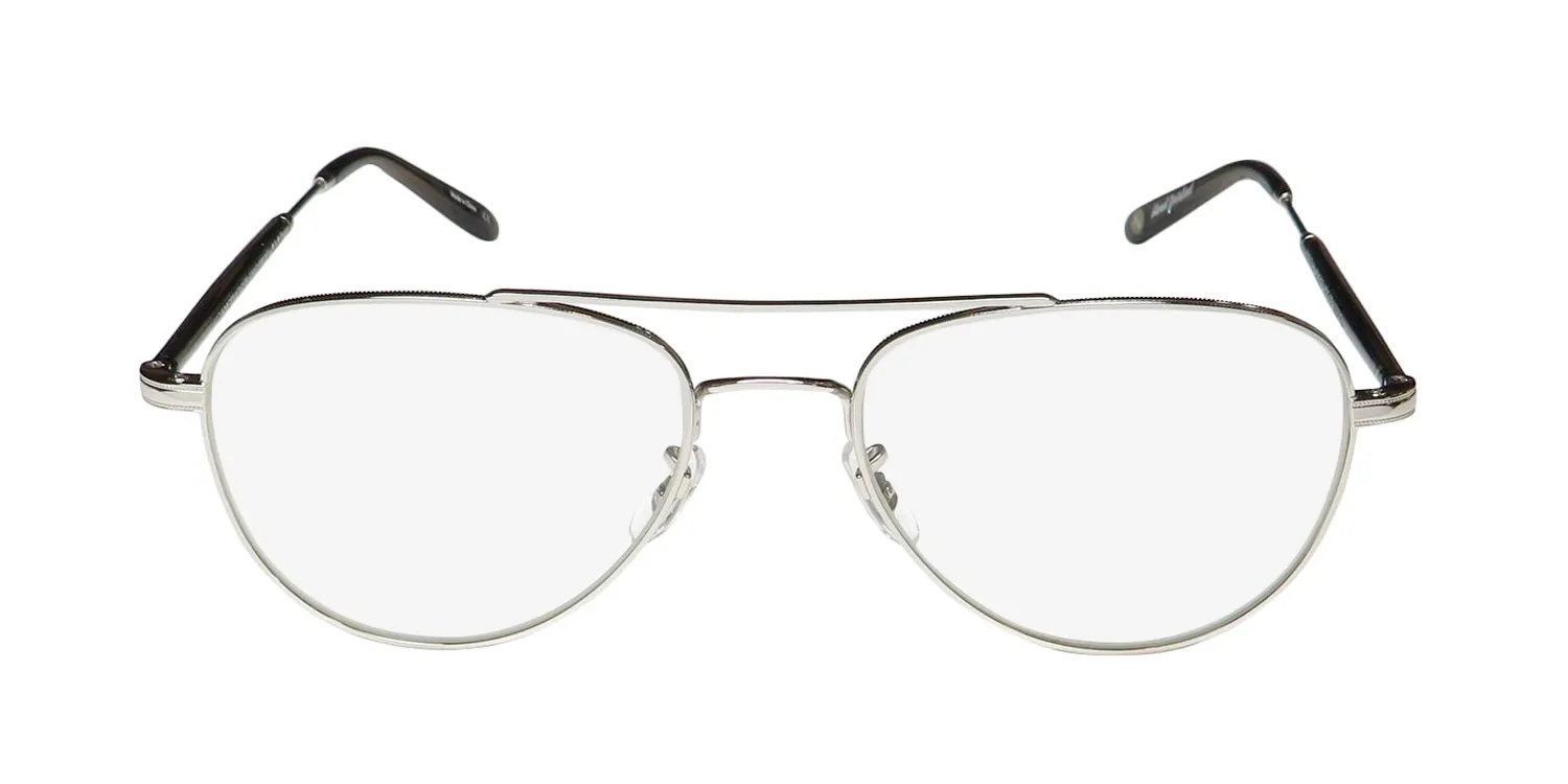 Garrett Leight Linnie Blue Light Technology sv-gcr Eyeglasses Silver 51mm Unisex 3