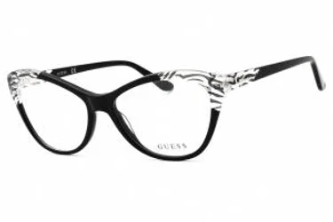 Guess GU2818 001 Eyeglasses Transparent Zebra And Black 56mm