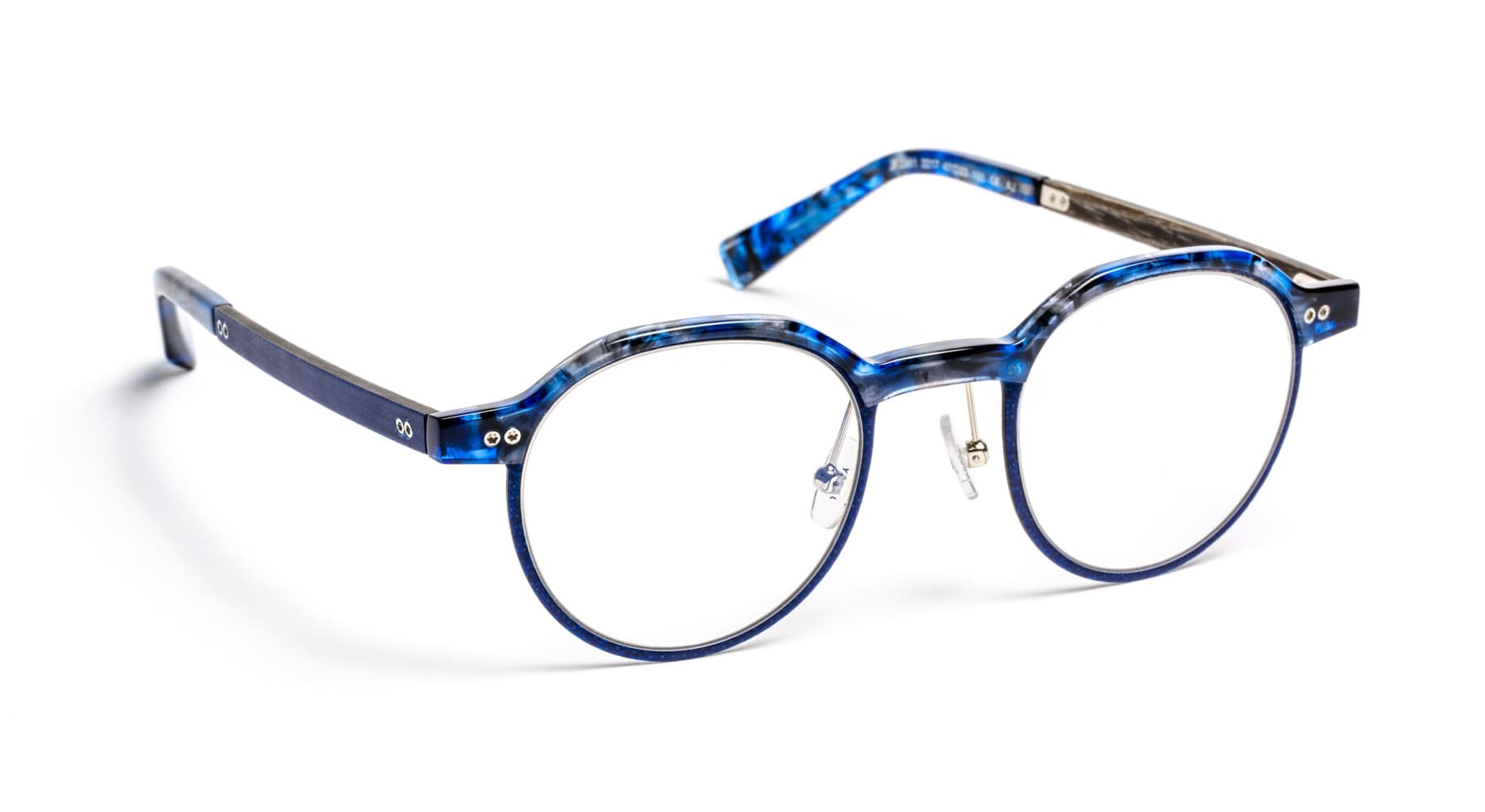 J.F. Rey JF2961 C2217 Eyeglasses Blue Tortoiseshell/fiber Blue/wood Gray 47mm Men