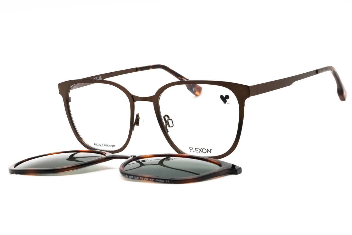 Flexon FLX1005MAG-SET 210 Eyeglasses Matte Coffee 53mm Men