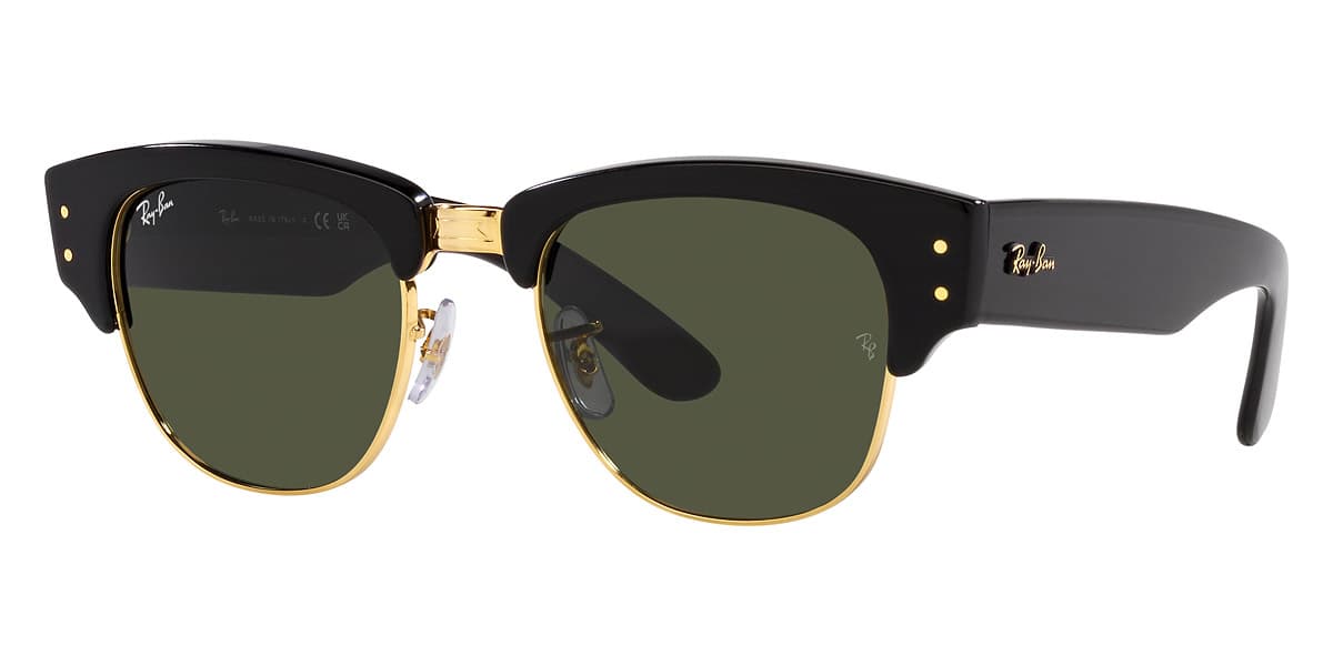 Ray-Ban RB0316S Mega Clubmaster 90131 Sunglasses Black Gold 53mm Women