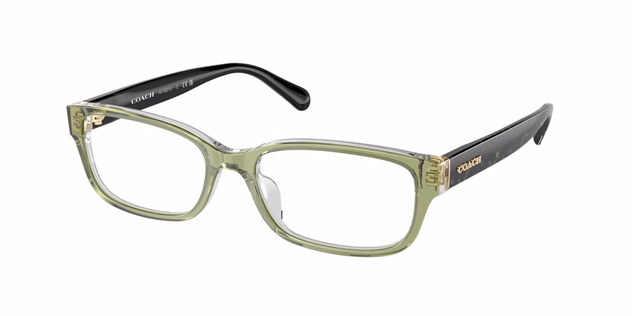 Coach 0HC6221U 5786 Eyeglasses Transparent Green 54mm Women