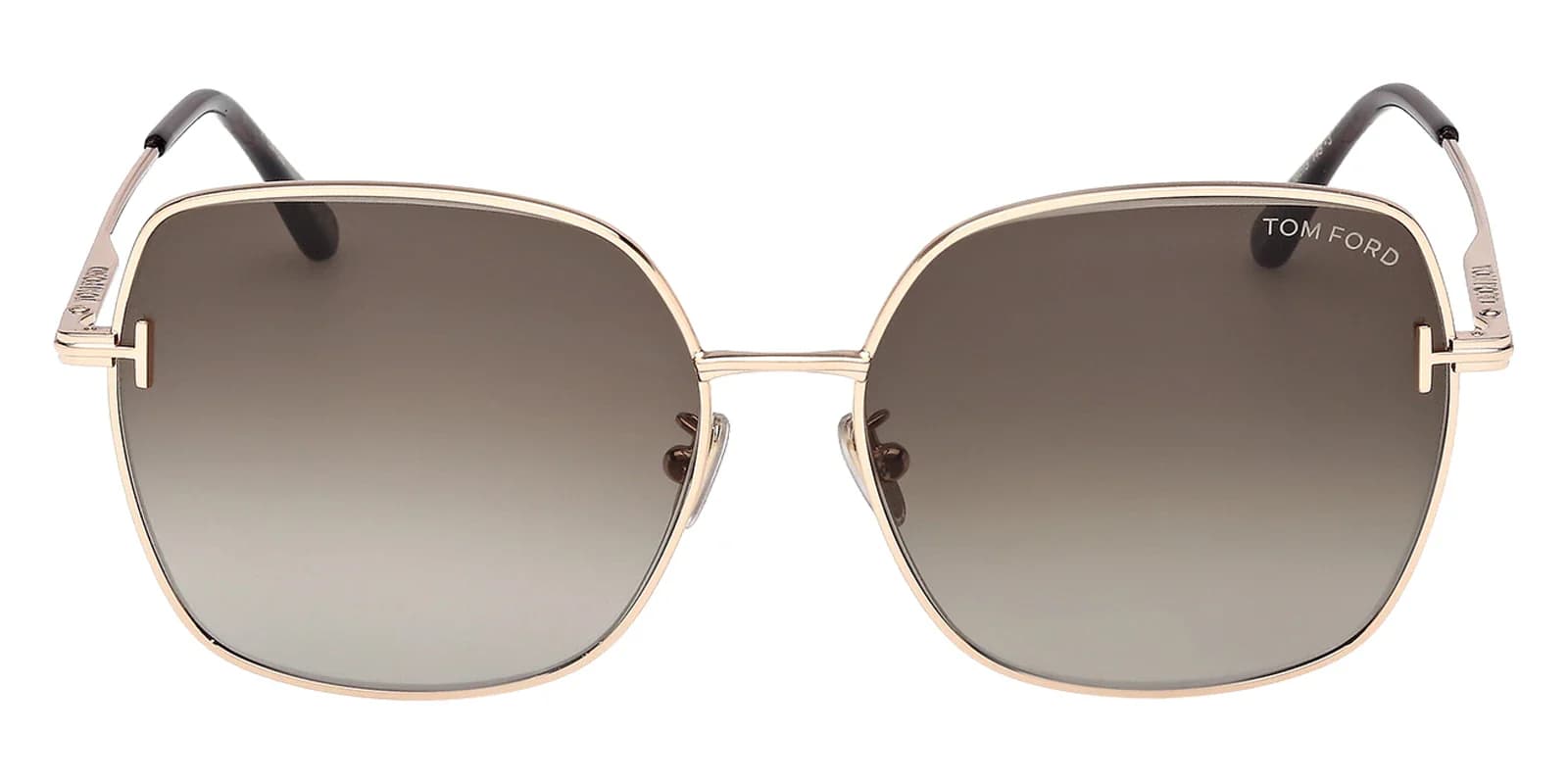Tom Ford FT1250K 28F Sunglasses Shiny Rose Gold 59mm Women 2