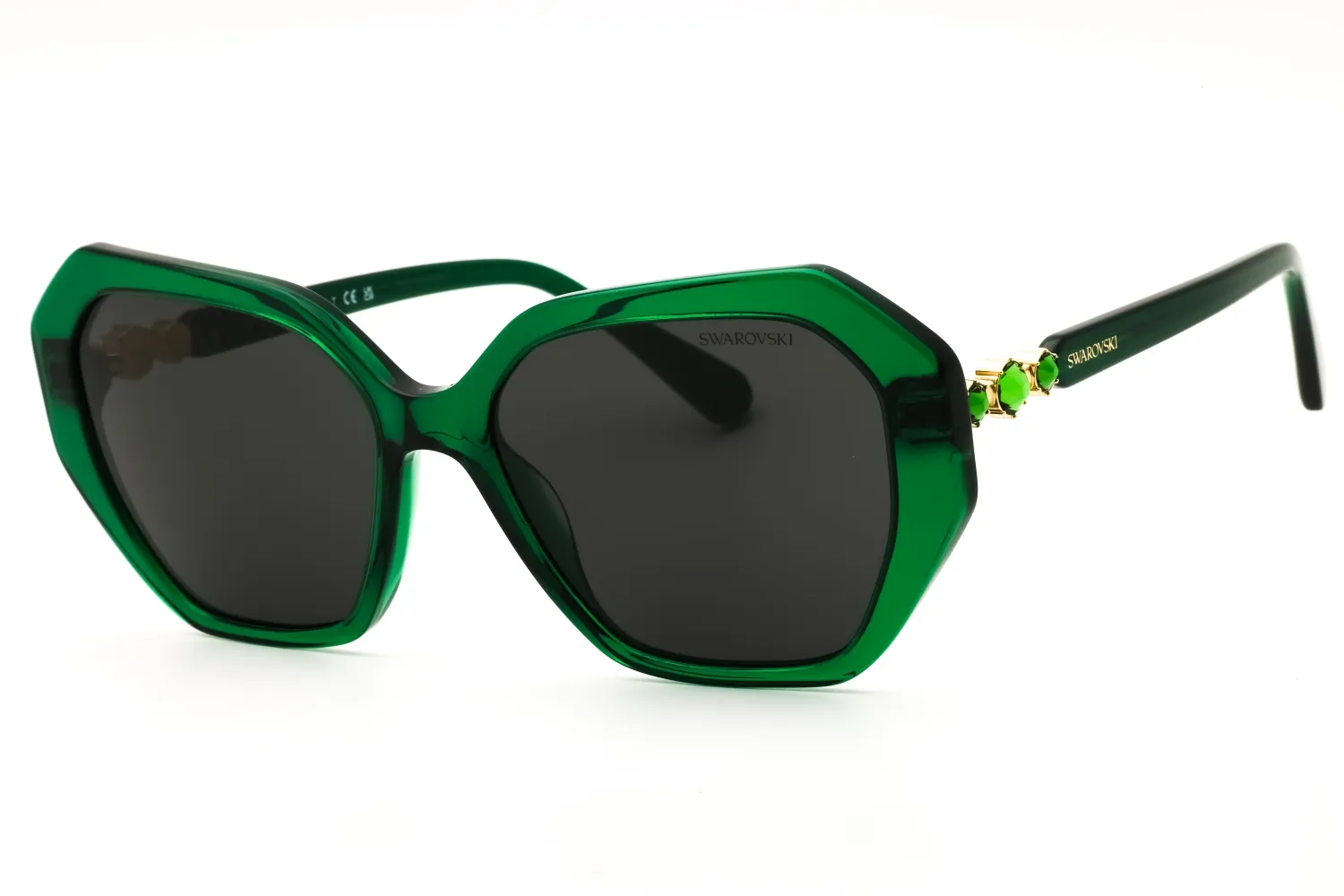 Swarovski SK6017 104587 Sunglasses Transparent Green 56mm Women
