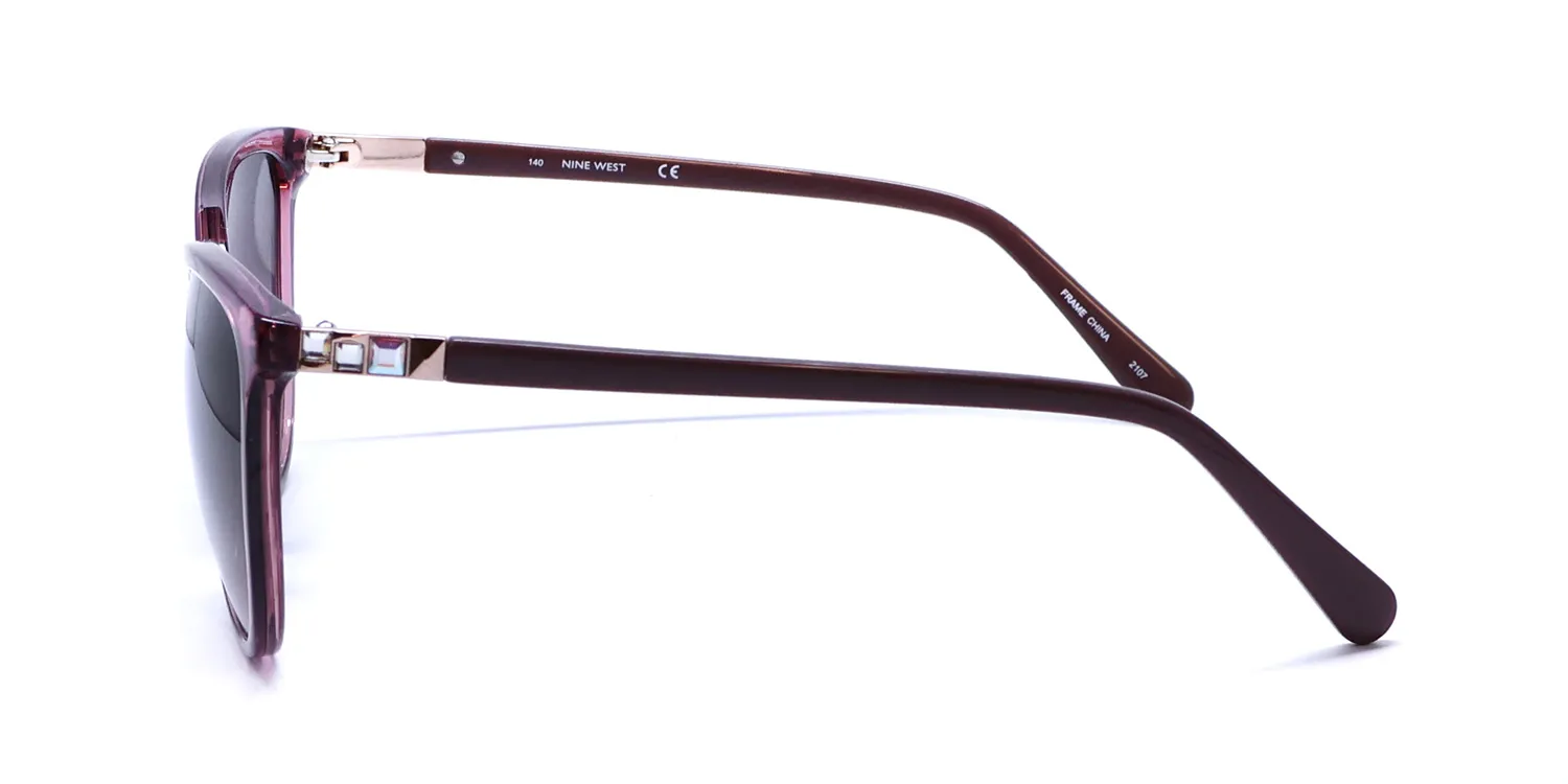 Nine West Nw646s 600 Sunglasses Crystal Rose 57mm 4