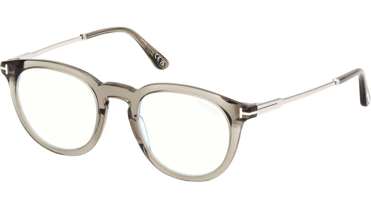 Tom Ford FT5905B 096 Eyeglasses Shiny Dark Green 49mm Men