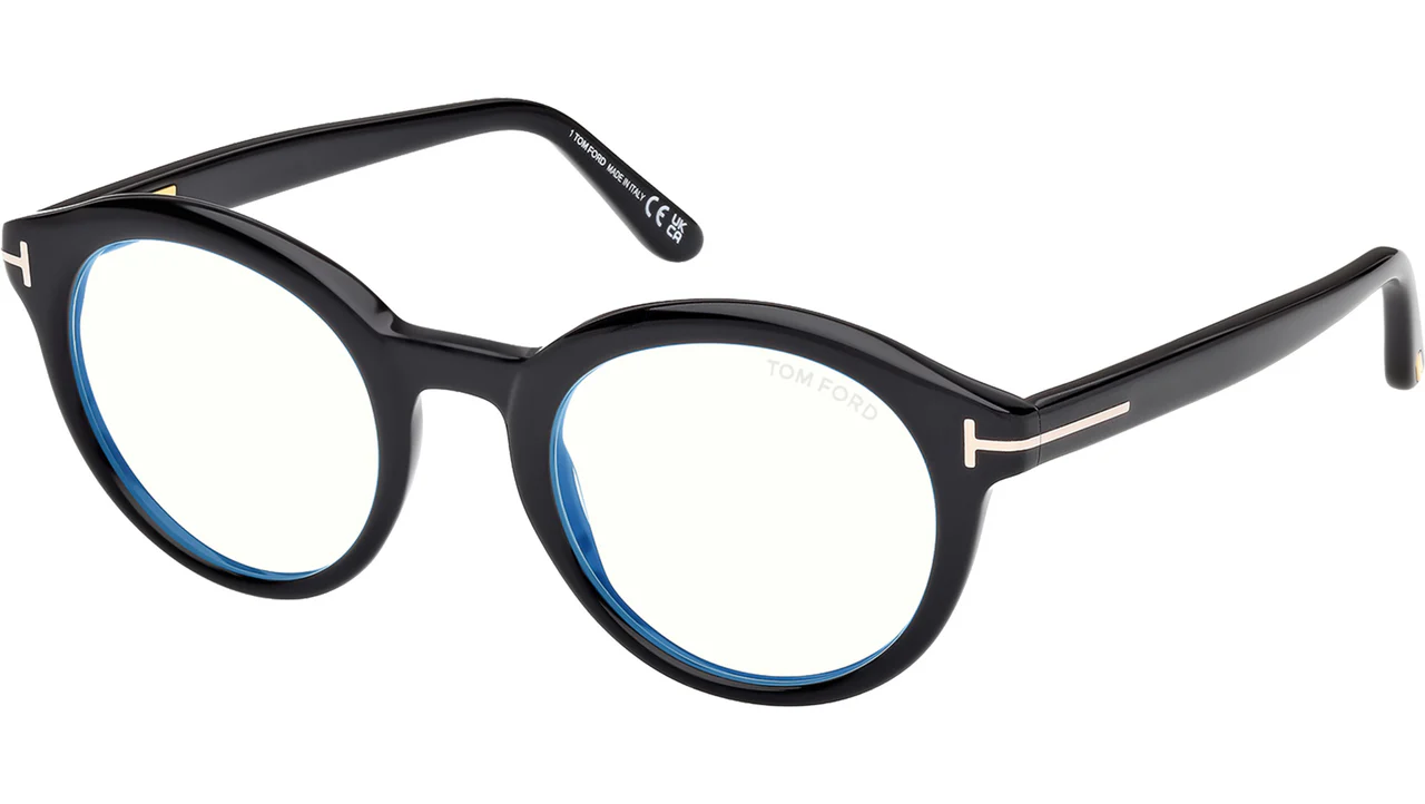 Tom Ford FT6061B 001 Eyeglasses Shiny Black 50mm Unisex