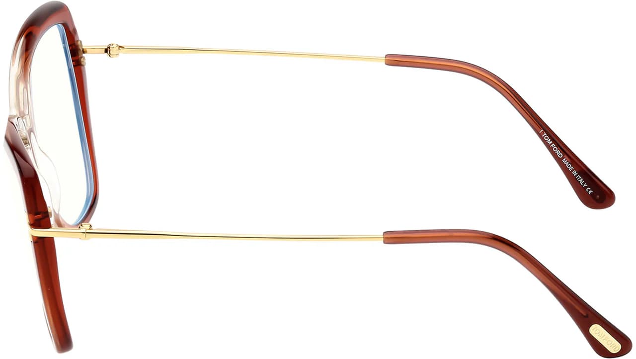 Tom Ford FT5882B 044 Eyeglasses Orange 55mm Women 4