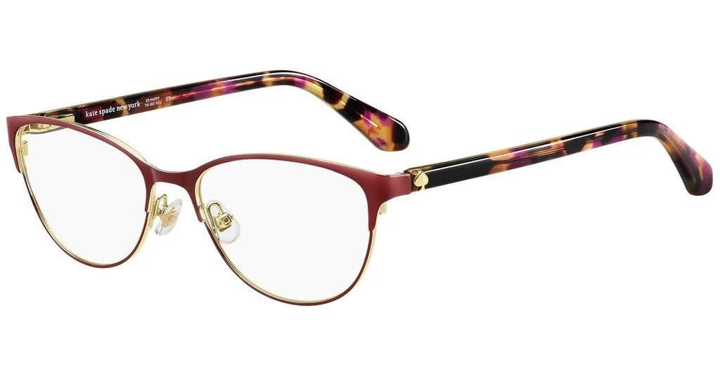 Kate Spade HADLEE 0MFX Eyeglasses Havana Plum 52mm Women