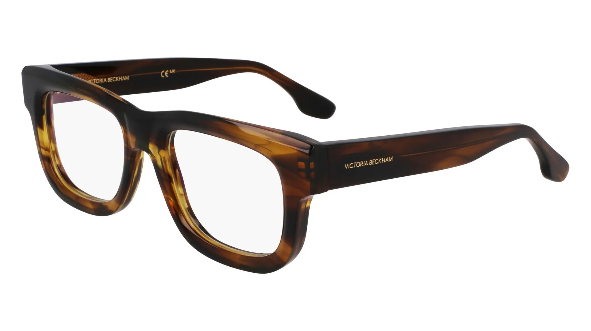 Victoria Beckham VB2671 318 Eyeglasses Striped Khaki 51mm Women