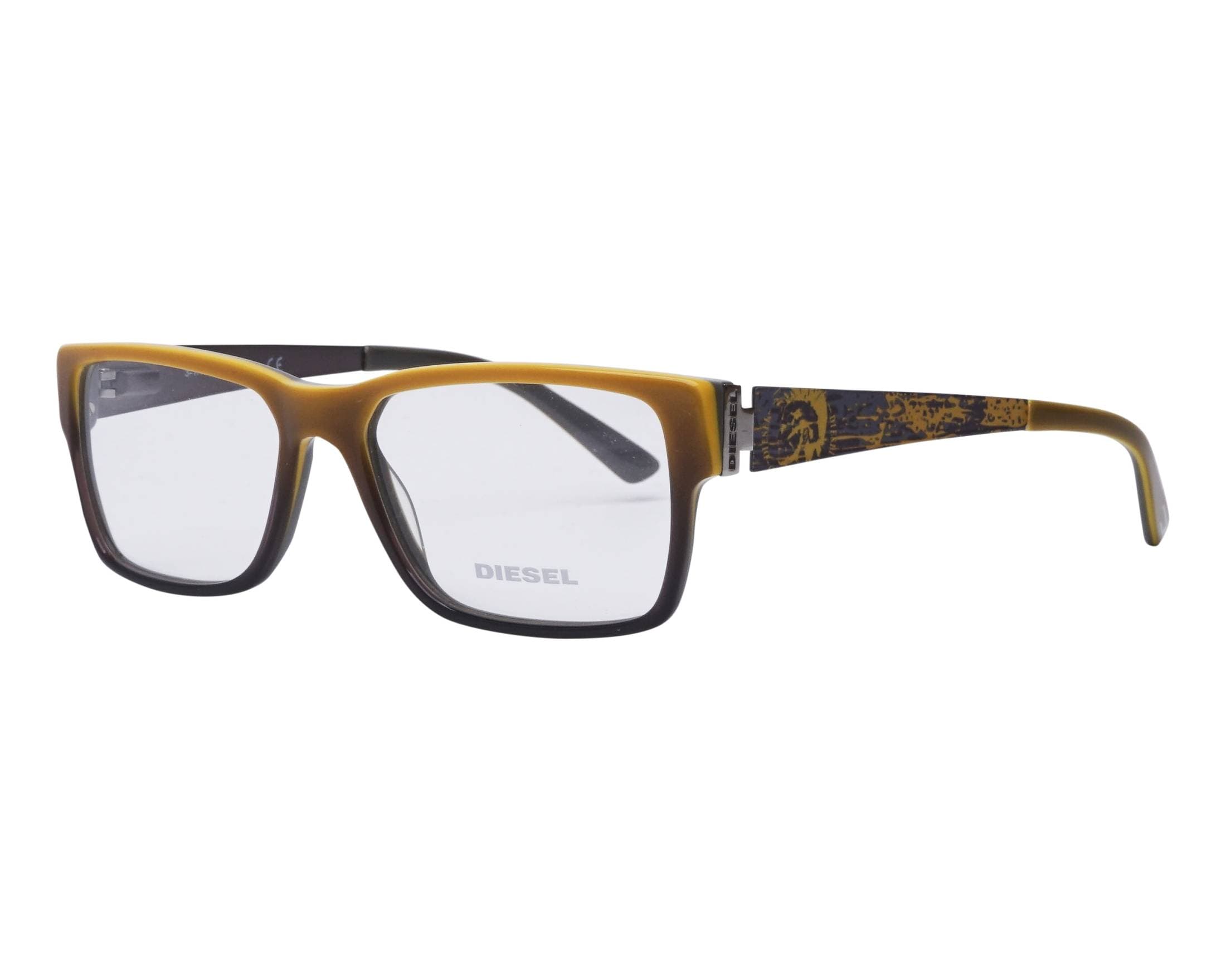 Diesel DL5027 041 Eyeglasses Yellow Grey Gradient 55mm Unisex