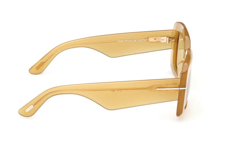 Tom Ford FT1218 39E Sunglasses Shiny Yellow 53mm Women 5