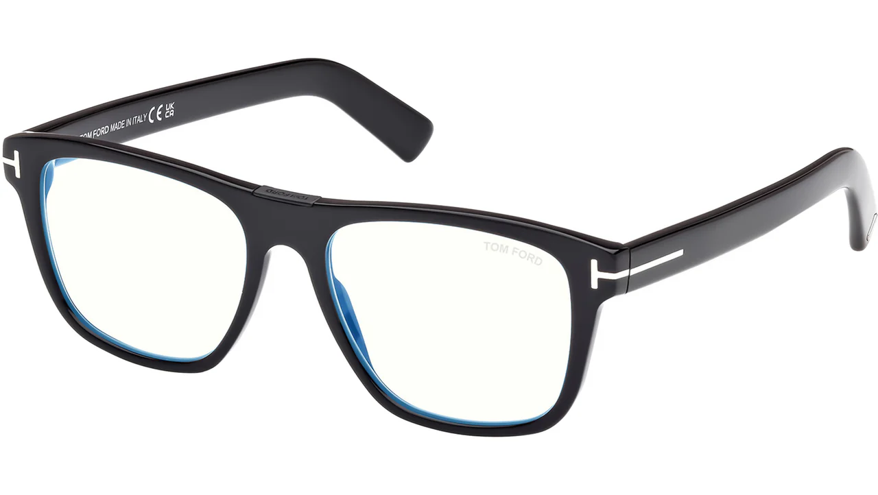 Tom Ford FT5902B 001 Eyeglasses Shiny Black 54mm Men