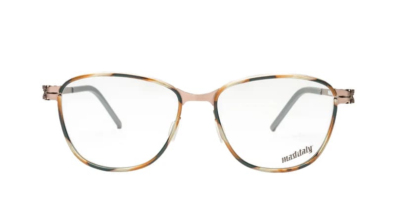 Mad in Italy Stella Q04 Eyeglasses Leopard Silver 52mm Women 2