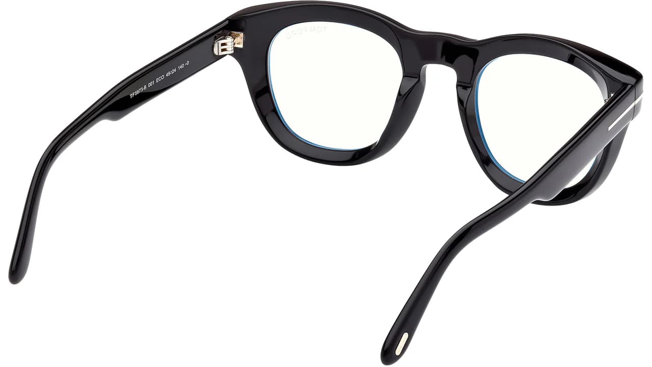 Tom Ford FT5873B 001 Eyeglasses Shiny Black 49mm 5