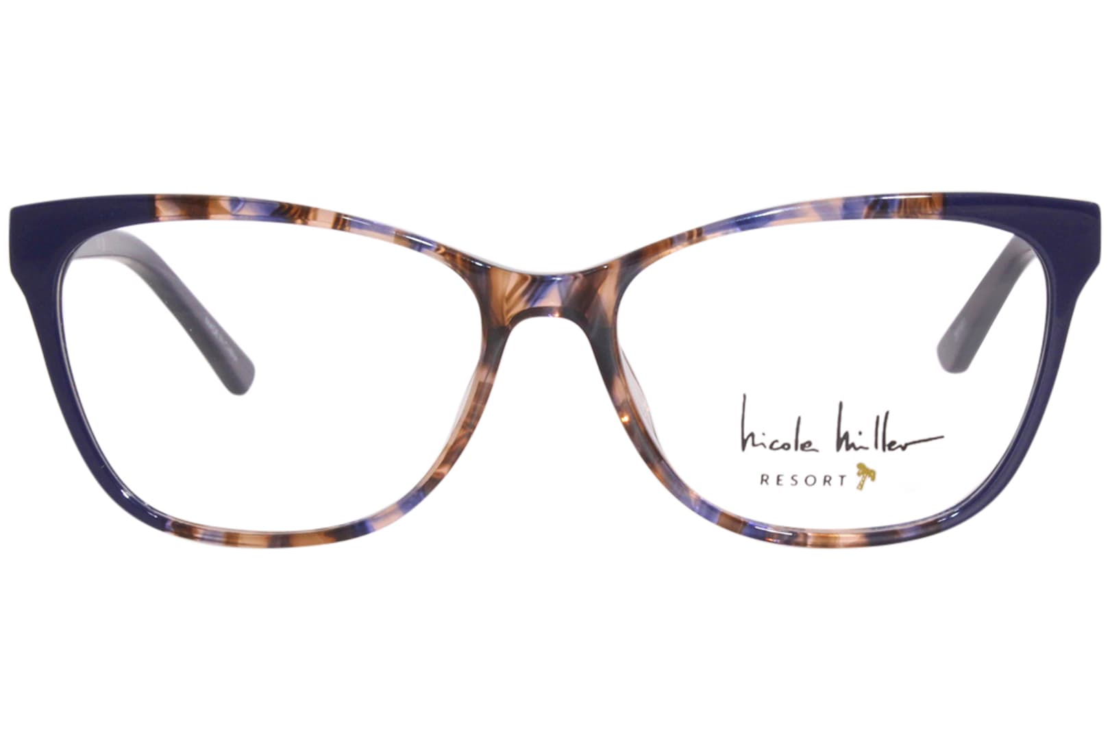 Nicole Miller IBIZA 02 Eyeglasses Brown Navy 53mm Women 2