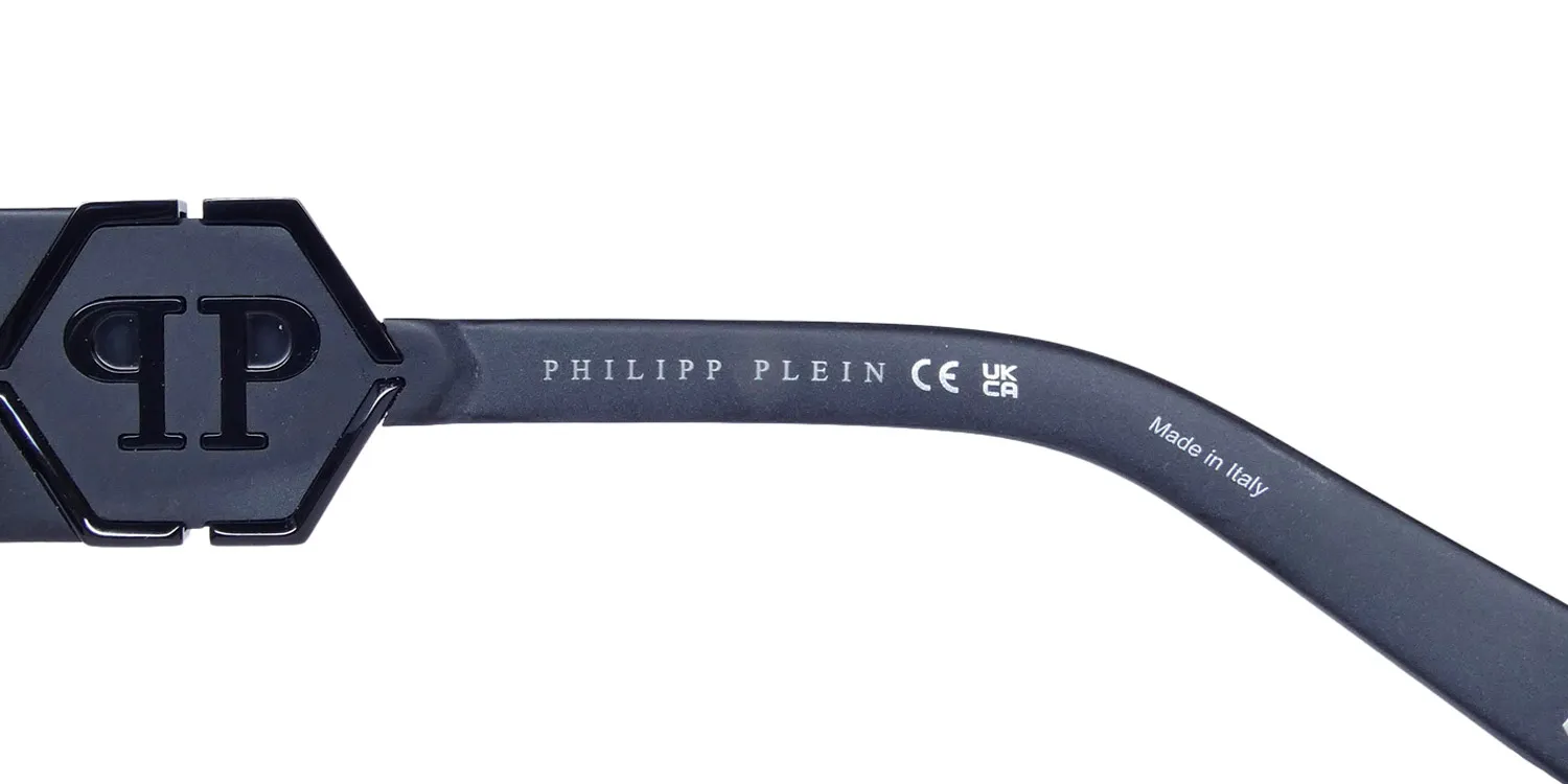 Philipp Plein Spp093 Plein Ego 703v Sunglasses Sandblasted Black 65mm Unisex 7