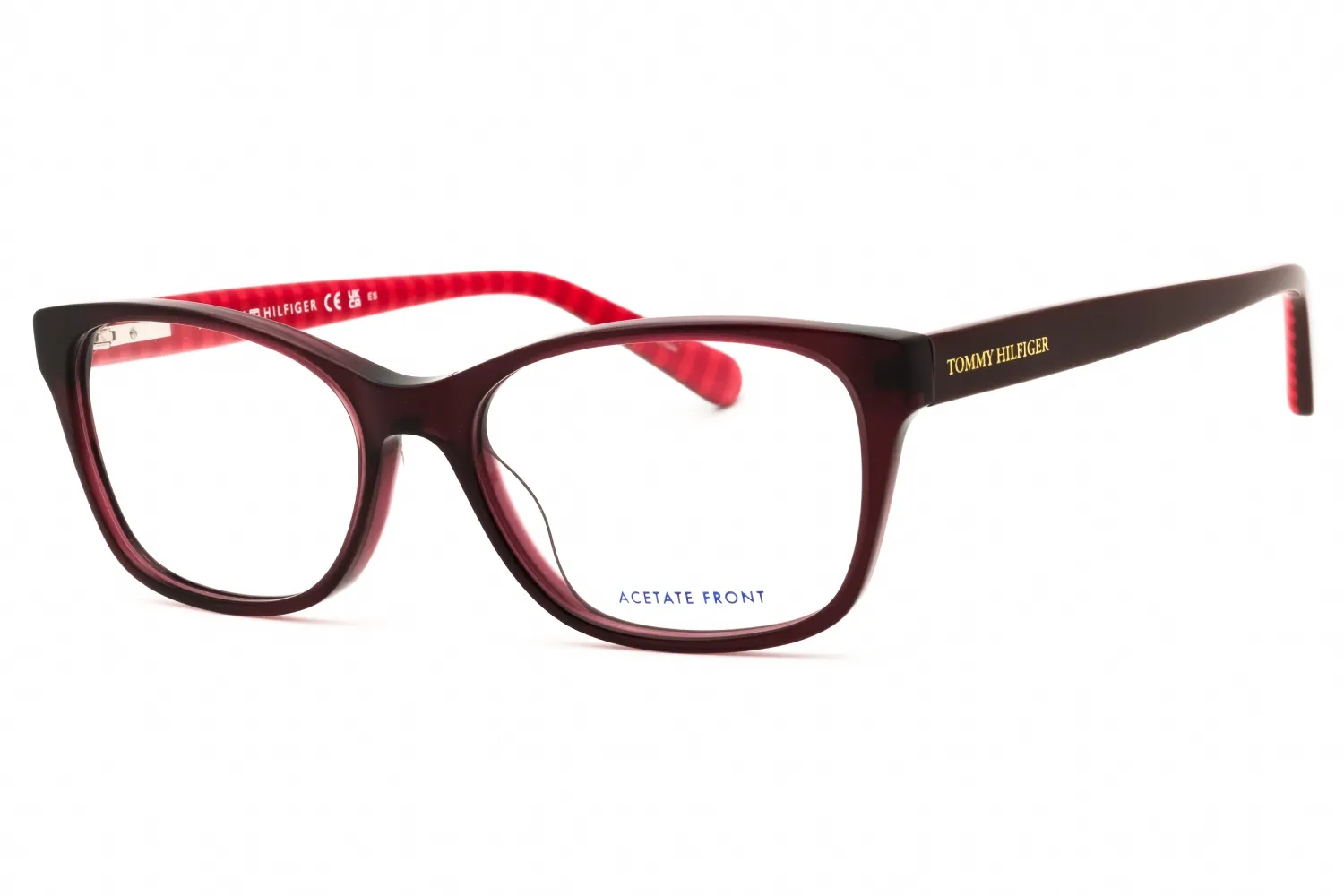 Tommy Hilfiger TH 2008 WA6 Sunglasses Burgundy Pattern Red 52mm Women