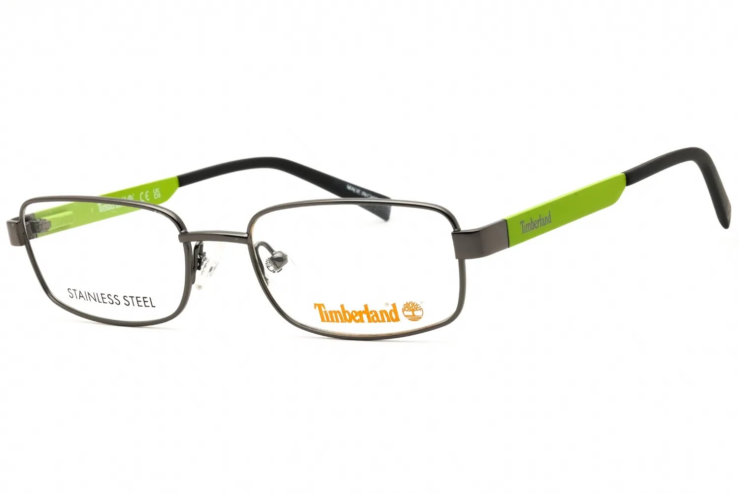 Timberland TB1828 006 Eyeglasses Shiny Dark Nickeltin 49mm Men