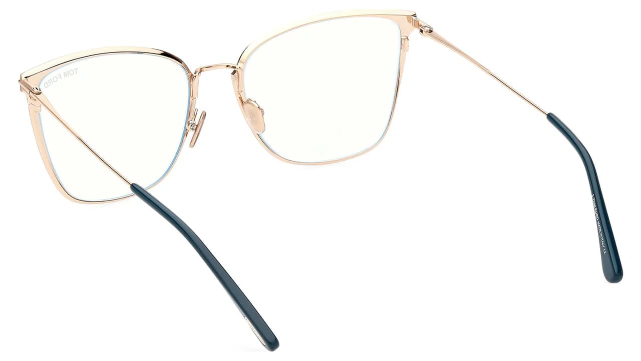 Tom Ford FT5839B 87 Eyeglasses Shiny Turquoise 56mm Women 4