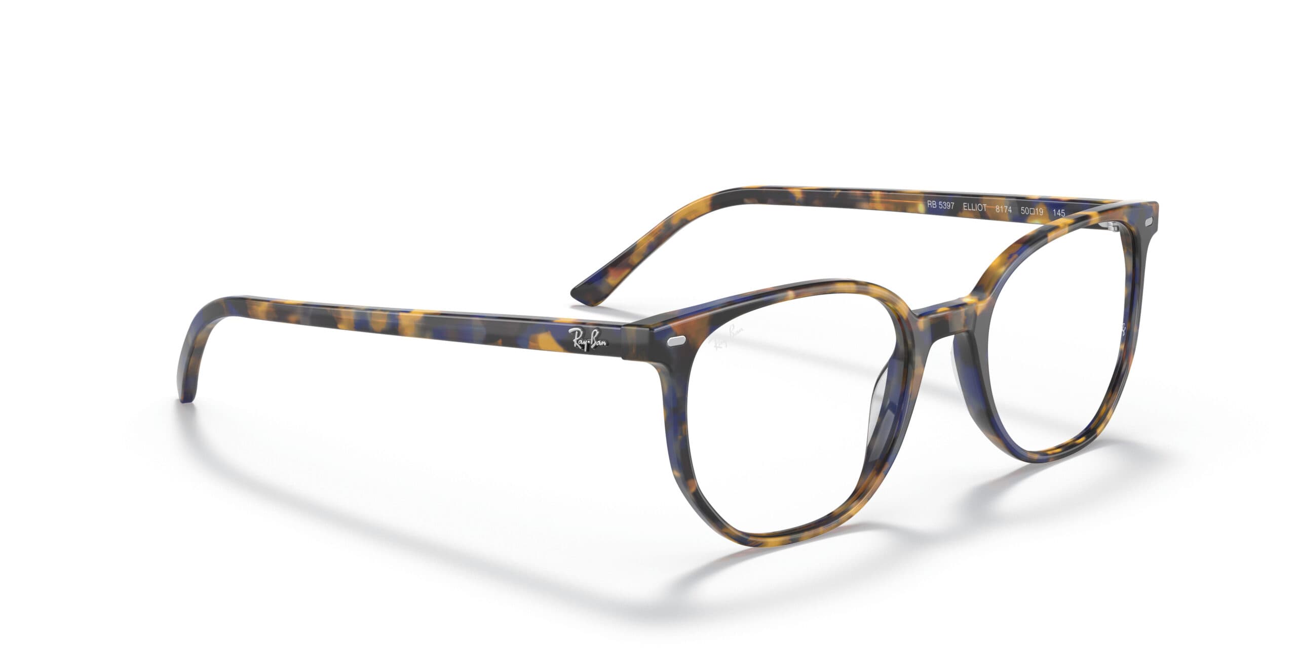 Ray-Ban RB5397 Elliot 8174 Eyeglasses Yellow Blue Havana 48mm Unisex 5