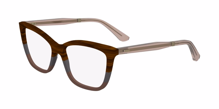 Calvin Klein CK23545 225 Eyeglasses Striped Brown 53mm Women