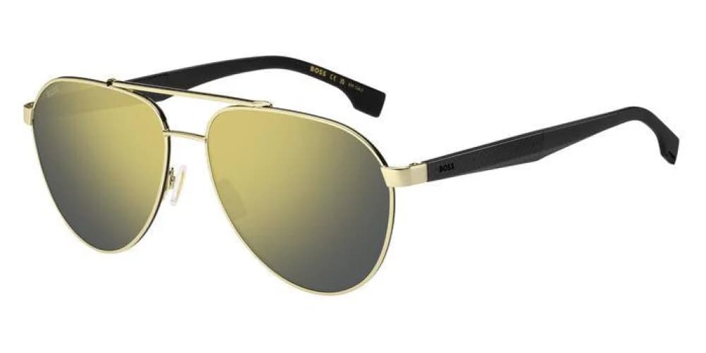 HUGO BOSS 1485/S 0RHL Sunglasses Gold Black 60mm Men