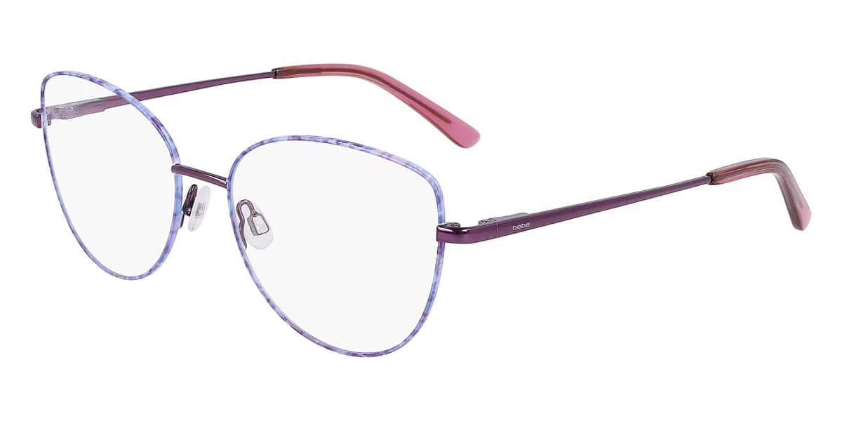 Bebe BB5207 501 Eyeglasses Plum Floral 53mm Women