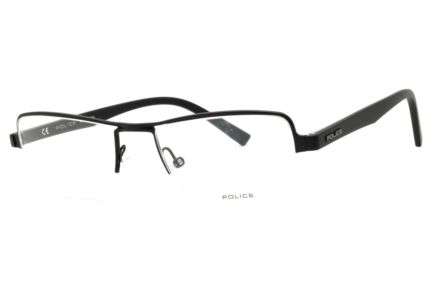 Police VPL257 0531 Eyeglasses Matte Black 52mm Men