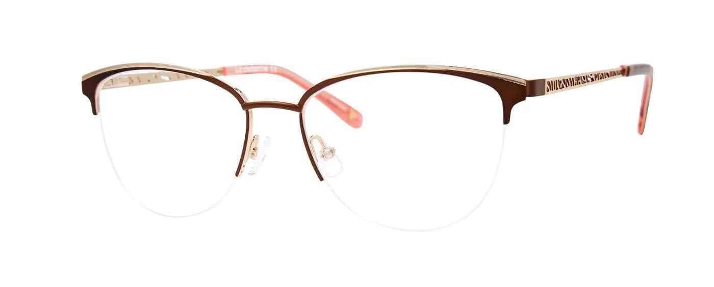 Liz Claiborne L 673 009Q Eyeglasses Brown 53mm Women