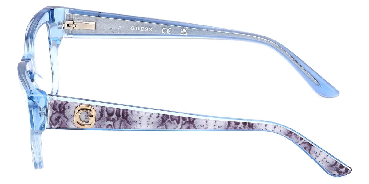 Guess GU50126 84 Eyeglasses Shiny Light Blue 53mm Women 3