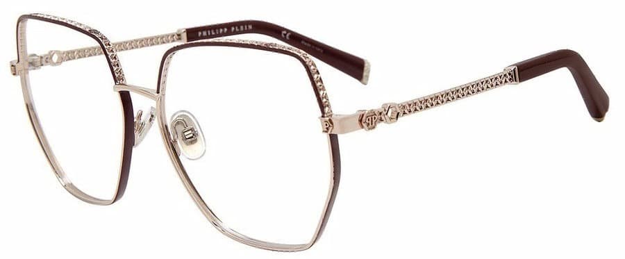 Philipp Plein VPP054S 0K99 Eyeglasses Shiny Red Gold 57mm Women