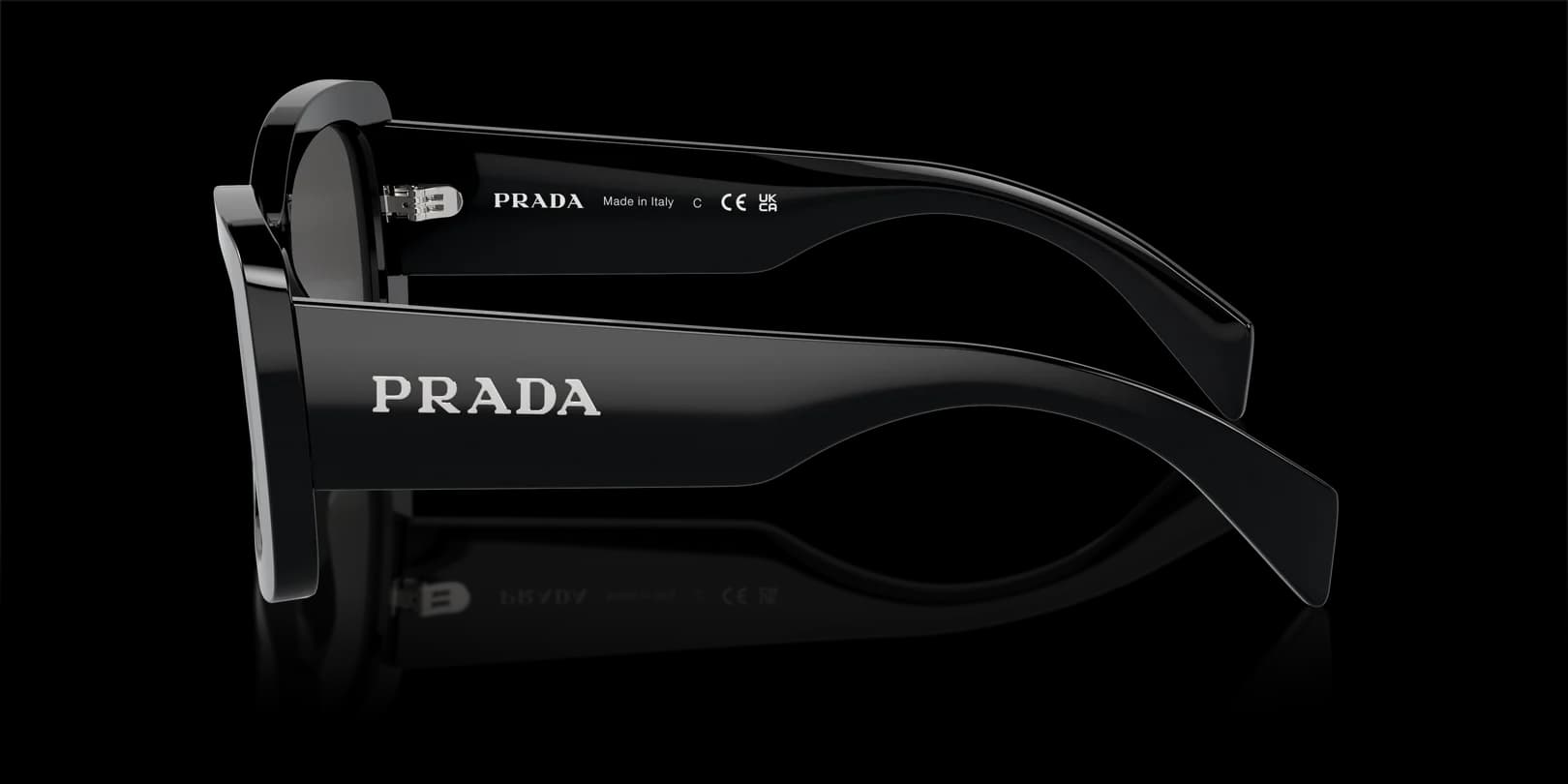 Prada 0PR A08S 1AB5S0 Sunglasses Black 56mm Women 3