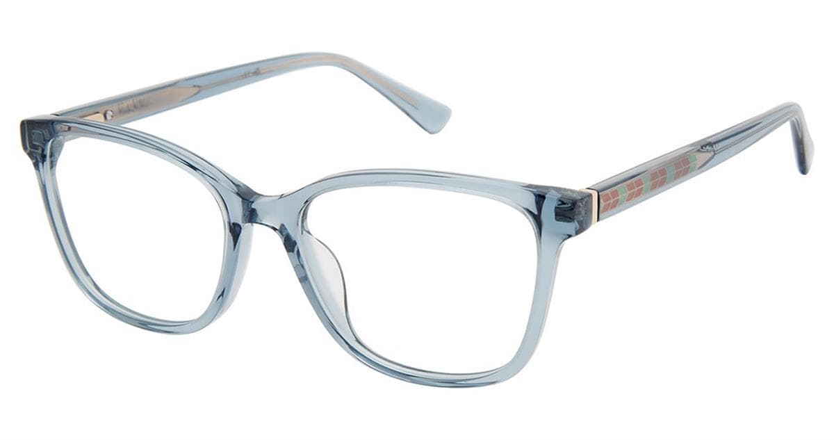 Nicole Miller Laguna 03 Eyeglasses Light Blue Transparent 53mm Women