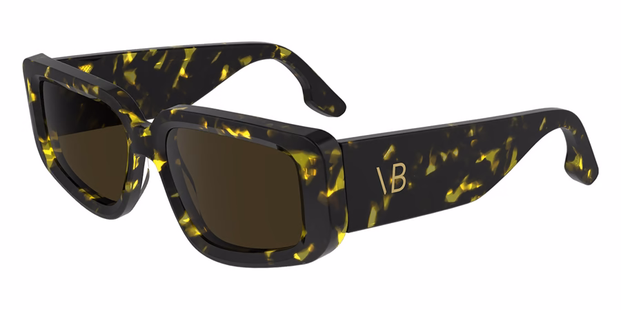 Victoria Beckham VB670S 012 Sunglasses Black Yellow Havana 54mm Women
