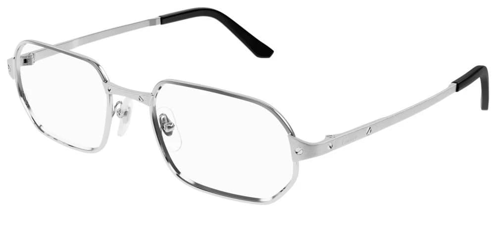 Cartier CT0442O 002 Eyeglasses Silver 53mm Men