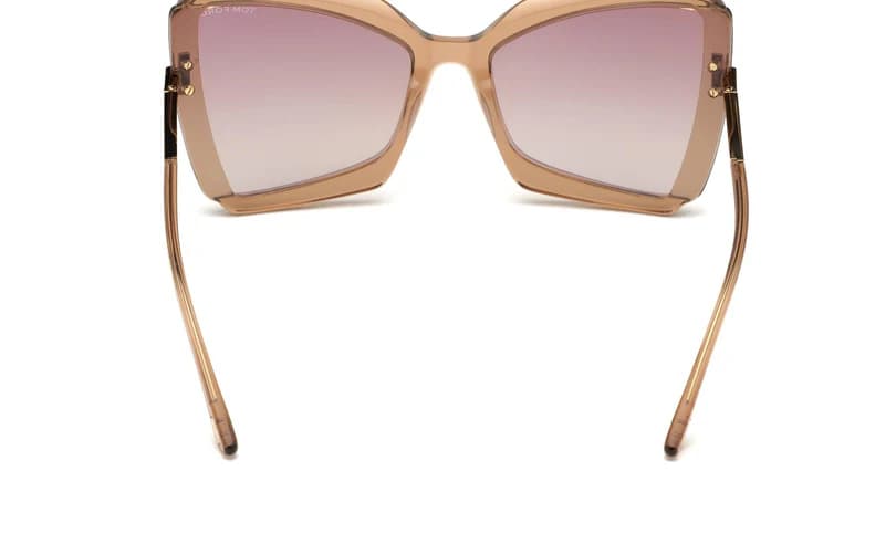 Tom Ford FT0766 GIA 57G Sunglasses Shiny Beige Havana 63mm Women 4