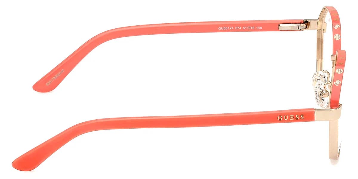 Guess GU50124 074 Eyeglasses Pink 51mm Women 5