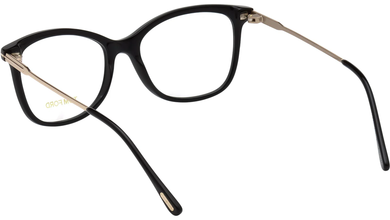 Tom Ford FT5510 001 Eyeglasses Shiny Black 52mm Women 3