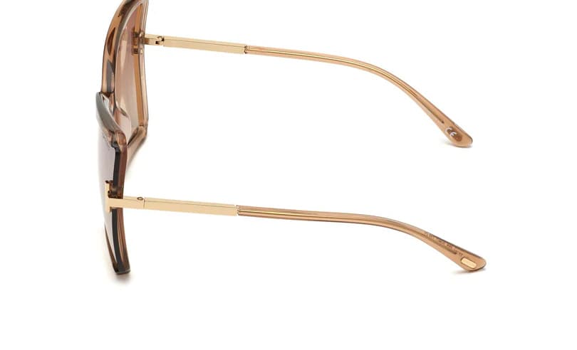 Tom Ford FT0766 GIA 57G Sunglasses Shiny Beige Havana 63mm Women 3