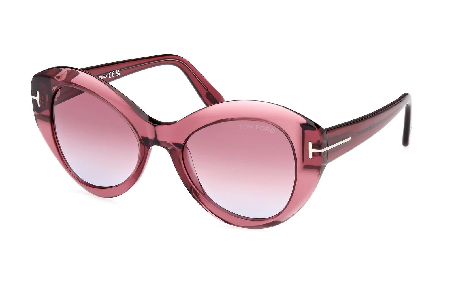 Tom Ford FT1084 66Y Sunglasses Shiny Red 52mm Women