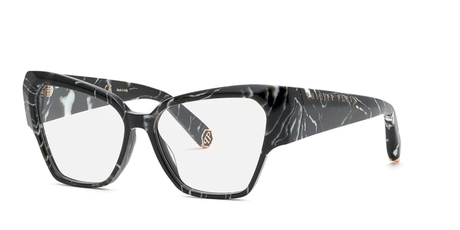 Philipp Plein VPP100 0Z21 Eyeglasses Marble Black 55mm Women