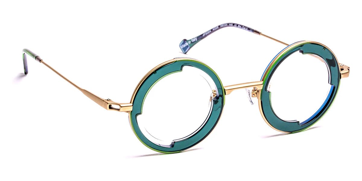 J.F. Rey JF3042B Eyeglasses Green Gold 39mm Women