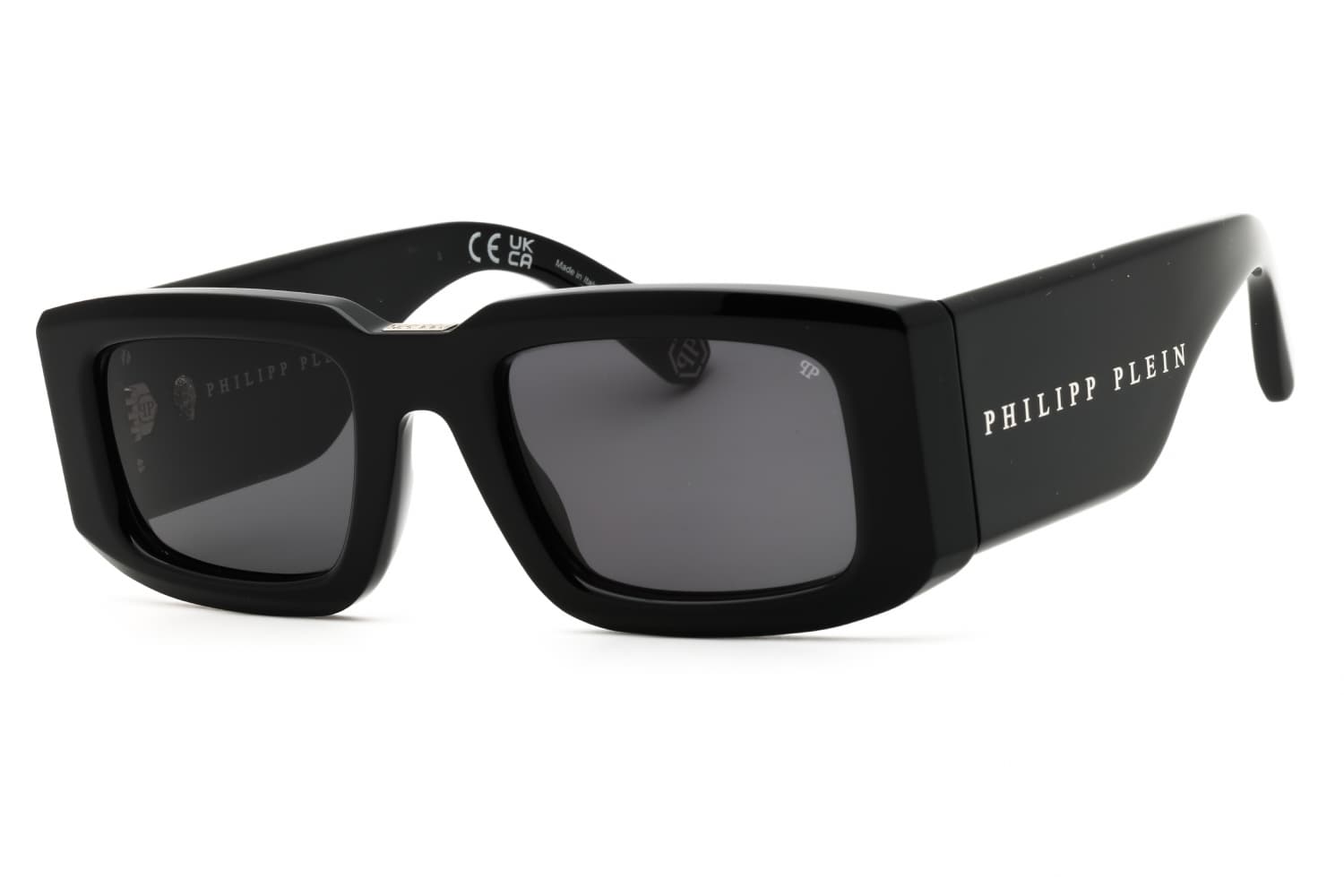 Philipp Plein SPP149V 0700 Sunglasses Shiny Black 54mm Men